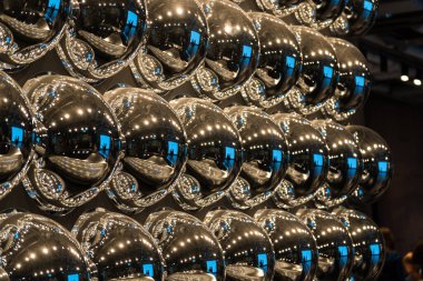 ayna topları arkaplan parlak yansıması