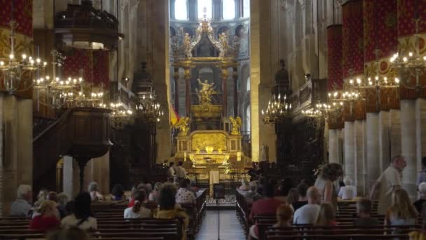 Toulouse Frankrike September 2023 Saint Sernin Basilika Tempel Historiska Kyrkan — Stockvideo