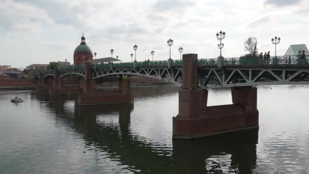Toulouse Franciaország Szeptember 2023 Emberek Meglátogatják Toulouse Belvárosában Idézet Toulouse — Stock videók