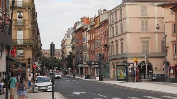Toulouse Francia Septiembre 2023 Gente Visita Centro Toulouse Cit Toulouse — Vídeos de Stock
