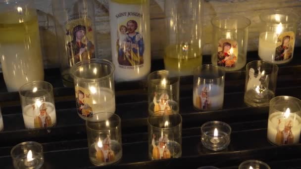 Vatikan Hafıza Dua Inancı Mumları — Stok video