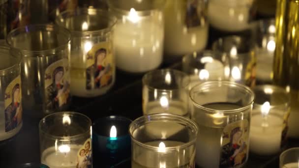 Βατικανό Κεριά Της Μνήμης Πίστη Προσευχή — Αρχείο Βίντεο