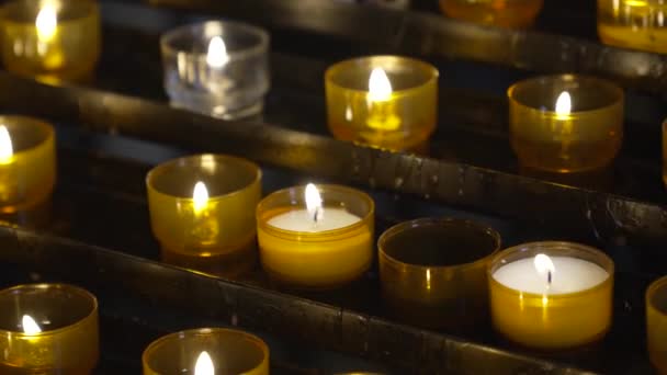 Vaticaanse Kaarsen Van Het Geheugen Gebed Geloof — Stockvideo