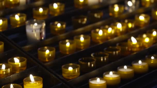 Watykańskie Świece Pamięci Modlitwa Wiara — Wideo stockowe