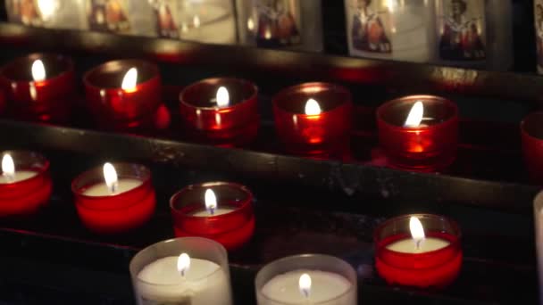 Candele Vaticane Della Memoria Preghiera Fede — Video Stock