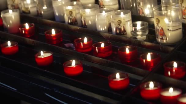 Velas Vaticanas Memória Oração — Vídeo de Stock
