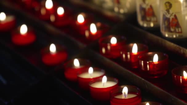 Lumânări Vatican Memorie Credință Rugăciune — Videoclip de stoc