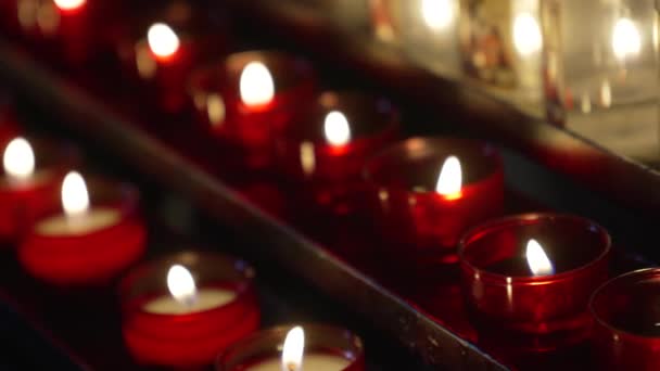 Ватиканские Свечи Памяти Молитвенной Веры — стоковое видео