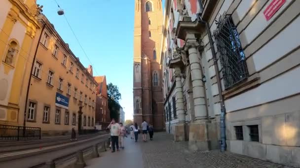 Ruch Centrum Wrocławia 2023 — Wideo stockowe