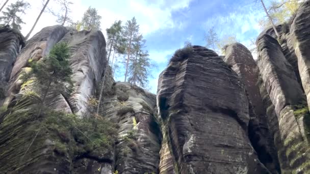Adrspash Teplice Kayalarının Manzara Görüntüsü — Stok video