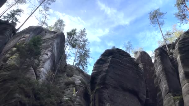 Άποψη Τοπίου Των Βράχων Adrspash Teplice — Αρχείο Βίντεο