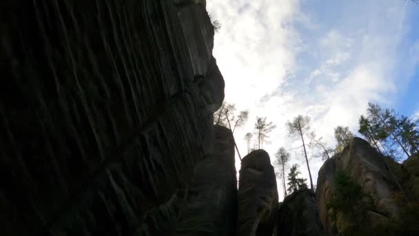 Άποψη Τοπίου Των Βράχων Adrspash Teplice — Αρχείο Βίντεο