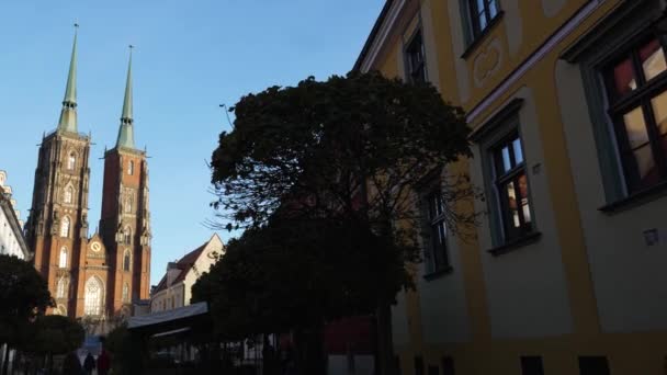 Wroclaw Město Evropa Architektura Cestovního Ruchu — Stock video