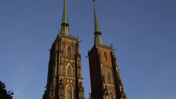 Wrocław Miasto Europa Architektura Turystyczna — Wideo stockowe