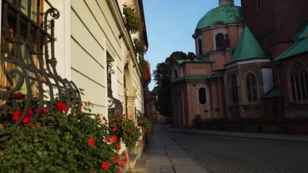 Wroclaw Kenti Avrupa Turizm Mimarisi — Stok video