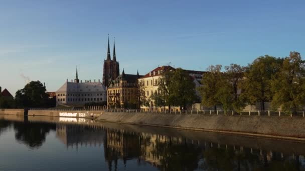 Wroclaw Město Evropa Architektura Cestovního Ruchu — Stock video