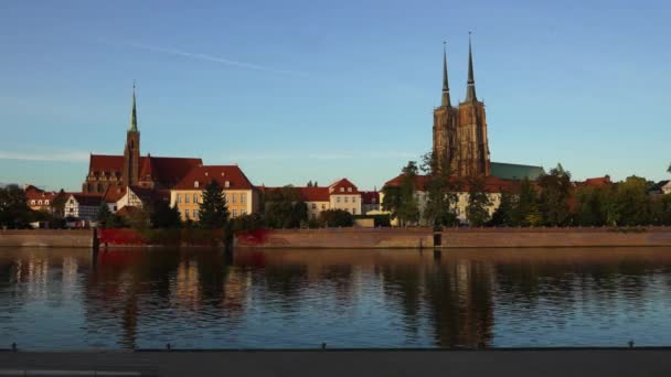 Wroclaw Ciudad Europa Turismo Arquitectura — Vídeo de stock
