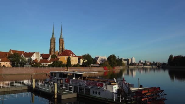 Centre Ville Europe Architecture Touristique Wroclaw Pologne Octobre 2023 — Video
