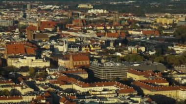 Wroclaw Polonya şehir manzarası kuş bakışı