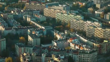 Wroclaw Polonya şehir manzarası kuş bakışı