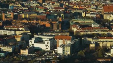 Wroclaw Polonya şehir manzarası kuş bakışı