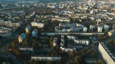 Wroclaw Polonya şehir manzarası kuş bakışı