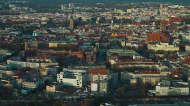 Wroclaw Polonya şehir manzarası kuş bakışı