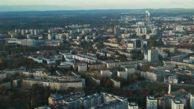 Wroclaw Polonya şehir manzarası kuş bakışı