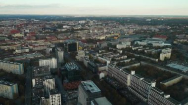 Wroclaw Polonya şehir manzarası kuş bakışı