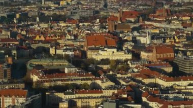 Wroclaw Polonya şehir manzarası kuş bakışı