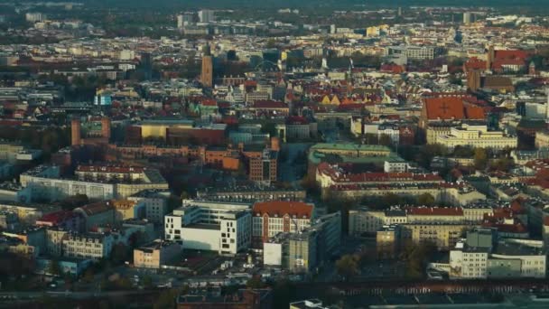 Wroclaw Polen Top Uitzicht Panorama Van Stad Vanuit Een Vogelperspectief — Stockvideo