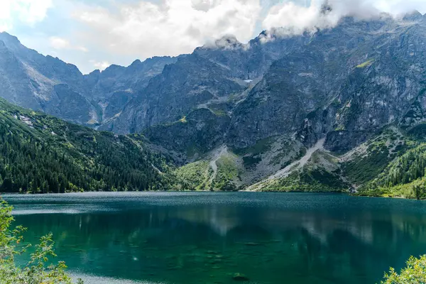 stock image mountain lake mountain peak Morskie Oko Zakopane Poland view landscape