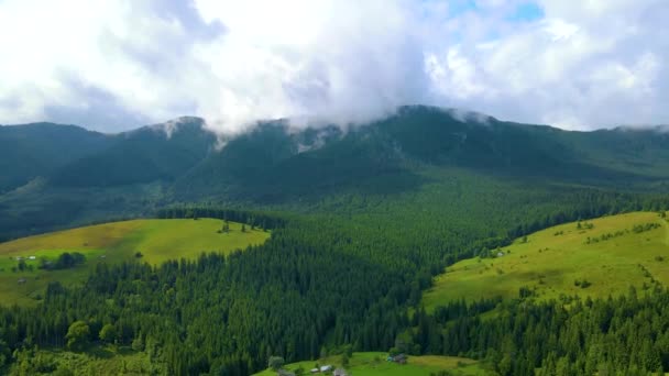 Durynský Les Zelené Lesy Malebné Krajiny Obklopující Nízké Kopcovité Hory — Stock video