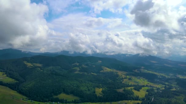 图林根森林绿林 环绕低丘陵地带的风景如画的德国 — 图库视频影像