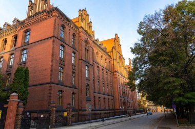 Eski şehrin şehir manzarası, Wroclaw, Polonya