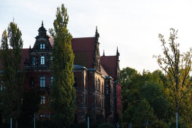 Eski şehrin şehir manzarası, Wroclaw, Polonya