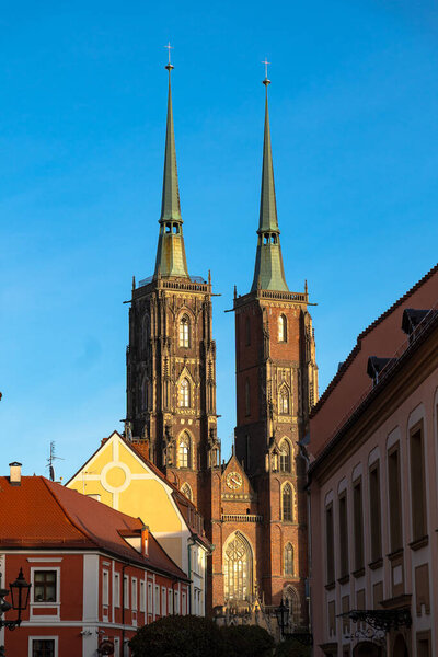 Cityscape panorama of the Old Town, Wroclaw, Poland