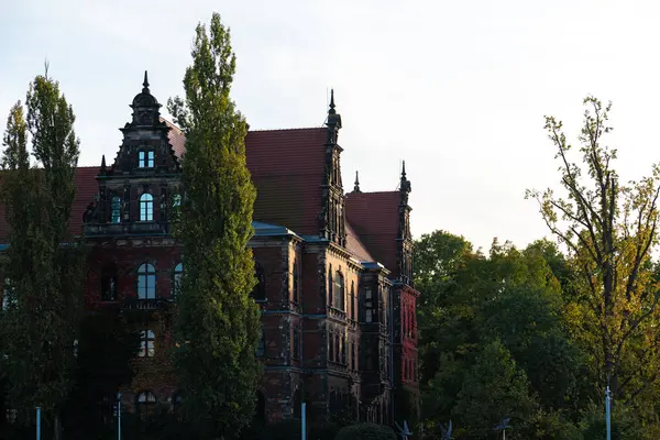 Eski şehrin şehir manzarası, Wroclaw, Polonya