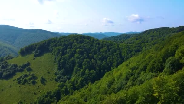 Drone Volando Sobre Montaña Blauen Belchen Selva Negra Alemania — Vídeo de stock