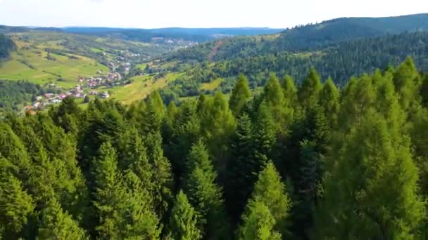 Drohne Fliegt Über Blauen Berg Bei Belchen Schwarzwald — Stockvideo