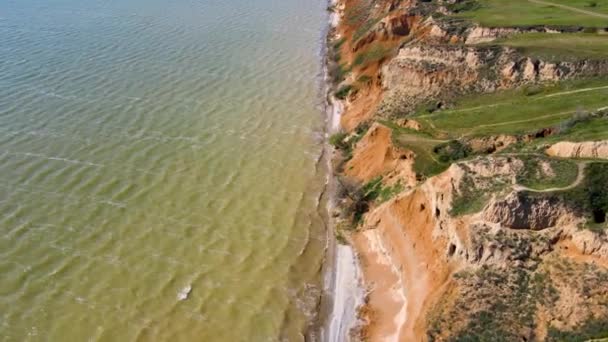 Praia Falésia Algarve Portugal Praia Falésia Com Praia Areia Branca — Vídeo de Stock