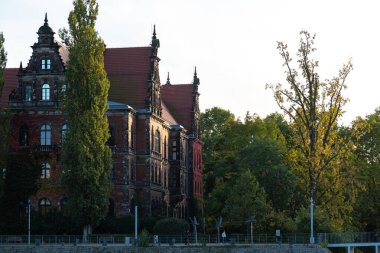 Eski şehrin şehir manzarası, Wroclaw, Polonya