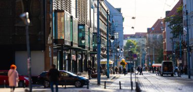 15 Ekim 2023 'te Eski Kasaba' nın manzarası. Wroclaw Polonya