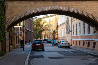 15 Ekim 2023 'te Eski Kasaba' nın manzarası. Wroclaw Polonya