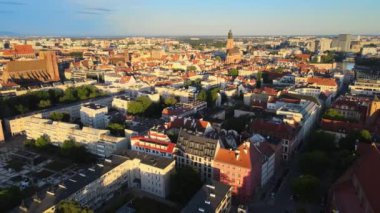 ancient beautiful city aerial photography architecture Europe Wroclaw Poland