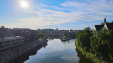 ancient beautiful city aerial photography architecture Europe Wroclaw Poland