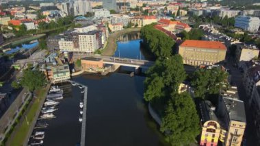 ancient beautiful city aerial photography architecture Europe Wroclaw Poland