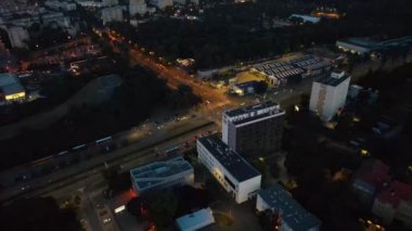 Pençe şehri yukarıdan İHA akşamı