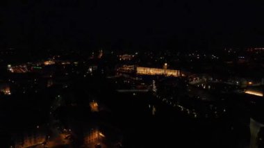 Pençe şehri yukarıdan İHA akşamı