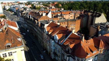 Panorama şehri mimarisi Eski Avrupa Legnica Polonya